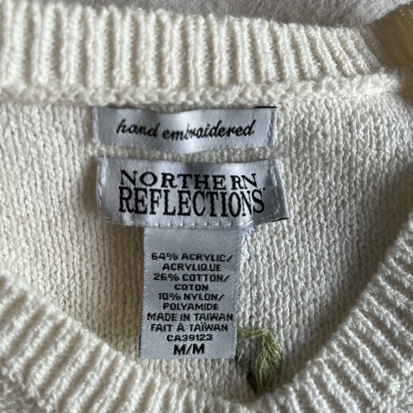 VTG Northern Reflections Hand Embroidered Cardigan Grannycore Cottagecore 90’s - Picture 8 of 13